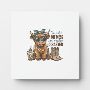 Wüstes Highland-Rind-Coffee-Western-Shirt D Fotoplatte