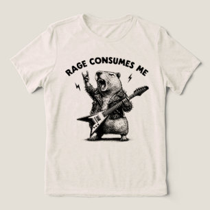 Wut packt mich Capybara Rock On Tri-Blend Shirt