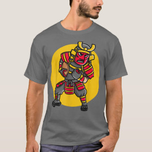Wut Samurai Football Spieler Männer Frauen  T-Shirt