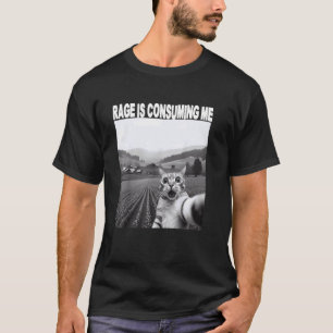 Wut verbraucht mich Dumm glotzende lustige Katzen- T-Shirt