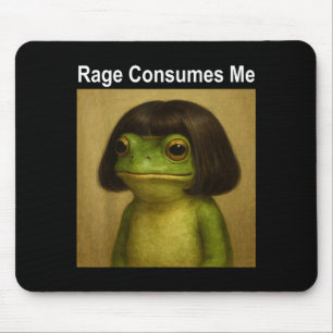Wut verbraucht mich Frosch Lustiger Frosch Bob Fri Mousepad