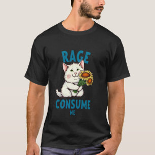 Wut verbraucht mich lustige Katze Blume süße Katze T-Shirt