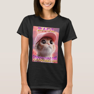 Wut verbraucht mich lustiges Katzen-Meme T-Shirt