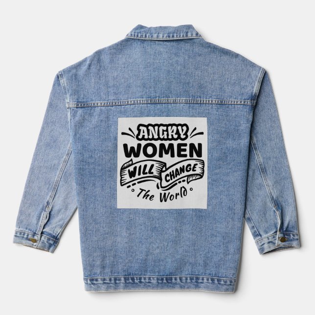 Wut wird die Welt verändern Jeansjacke (Rückseite)