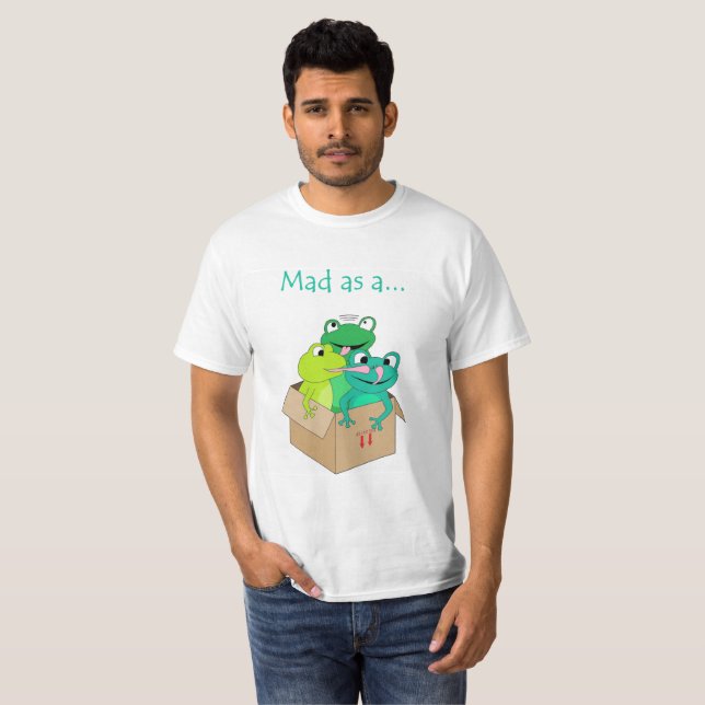 "Wütend als Kasten Frösche" Slogan-T - Shirt (Vorne ganz)