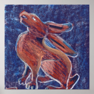 Wütend als März-Hase Poster