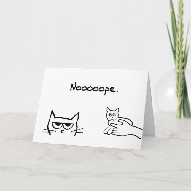 Wütend Katze wie ein Kätzchen? - Funny Cat Card Karte (Vorderseite)