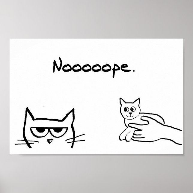 Wütend Katze wie ein Kätzchen? - Funny Cat Poster (Vorne)