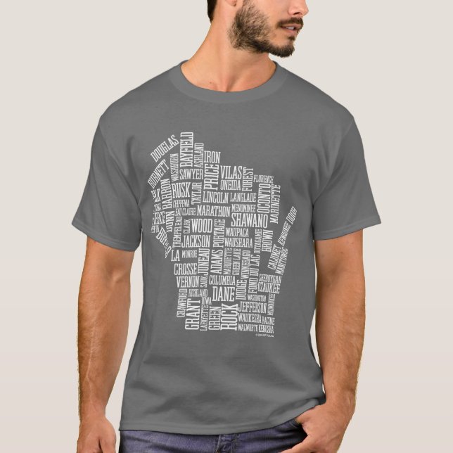 Wütend über Wisconsin (grau) T-Shirt (Vorderseite)