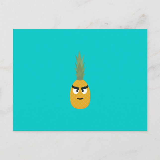 wütende Ananas Postkarte (Vorderseite)