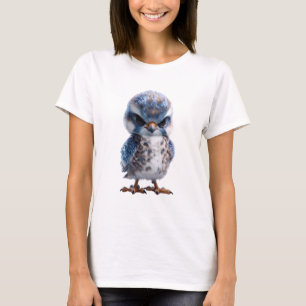 Wütende Blaue Baby-Raptor-Vogel-Frauen T-Shirt