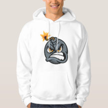 Wütende Bombe Cartoon Kapuzenpullover - Mürrische