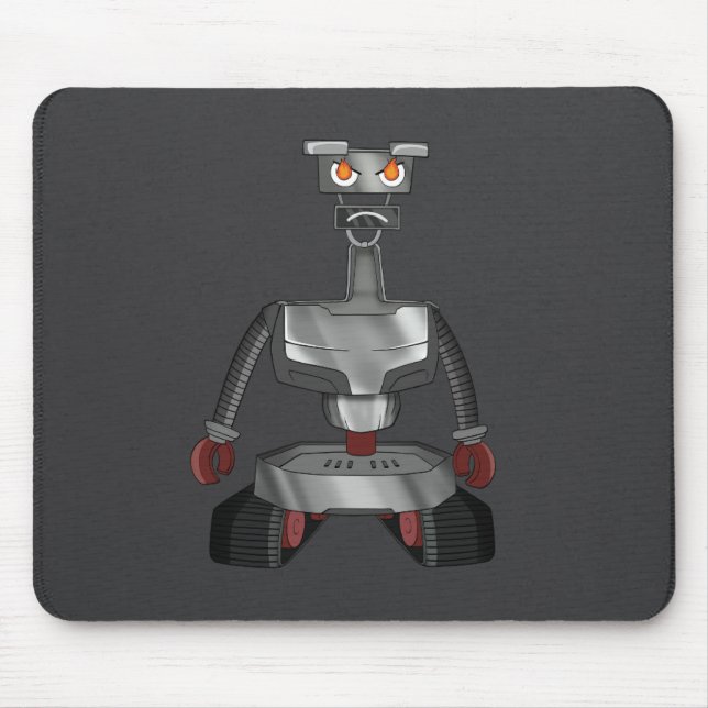 wütende Cartoon-Robotermousepad Mousepad (Vorne)