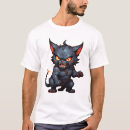 Wütende Dämonenkatze niedliche, lustig wütende Kat T-Shirt
