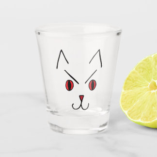 Wütende Dämonenkatze Schnapsglas