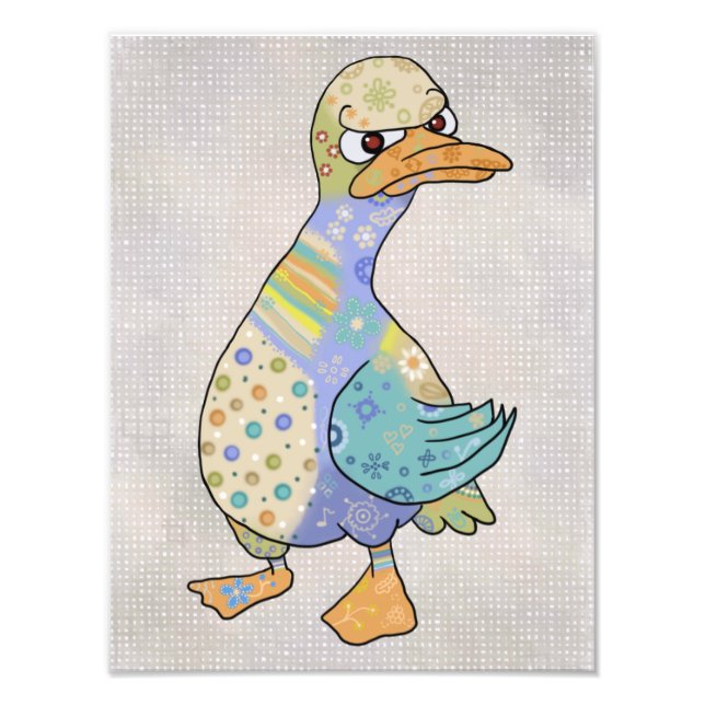 wütende Ente  Fotodruck (Vorne)