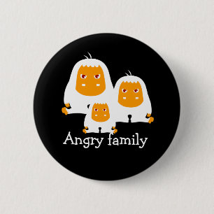 Wütende Familienaffen Design Button