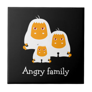 Wütende Familienaffen Design Fliese