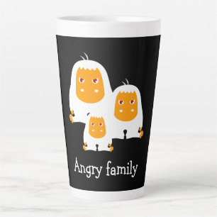 Wütende Familienaffen Design Milchtasse