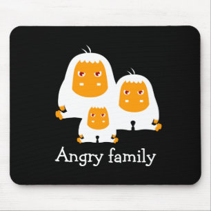 Wütende Familienaffen Design Mousepad
