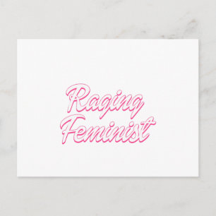 Wütende Feministische Puppe  Feiertagspostkarte