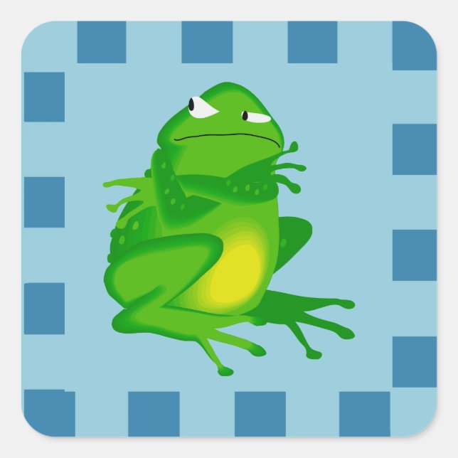Wütende Frosch Aufkleber (Vorderseite)