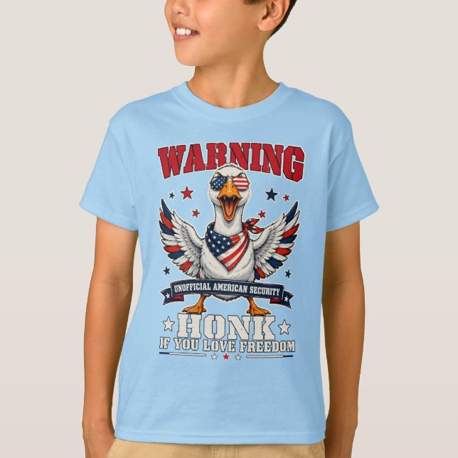 Wütende Gans 4. Juli T-Shirt (Vorderseite)