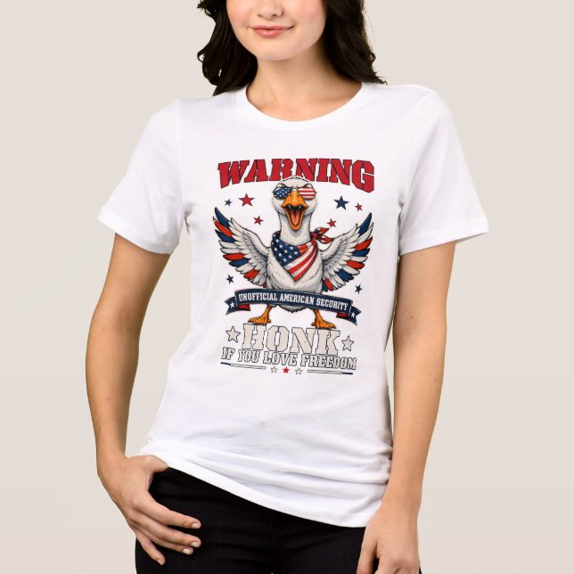Wütende Gans 4. Juli T-Shirts (Vorderseite)