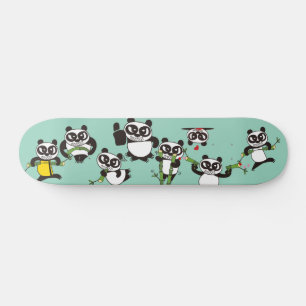 wütende Gesicht Pandas Skateboard
