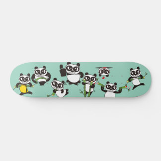 wütende Gesicht Pandas Skateboard