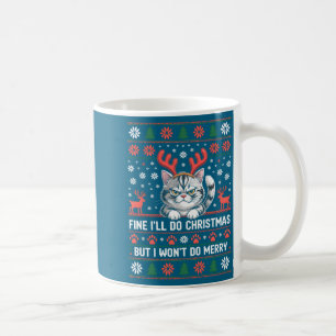 Wütende Geweih Katze Lustiger Xmas Hässlicher Swea Kaffeetasse