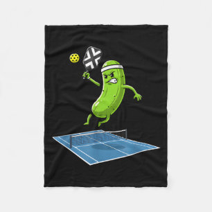 Wütende Gurke Pickleball-Spieler-Court-Aktionsgraf Fleecedecke