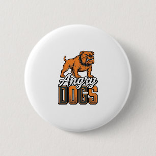 Wütende Hunde Vintage Bulldogge Typografie Design_ Button