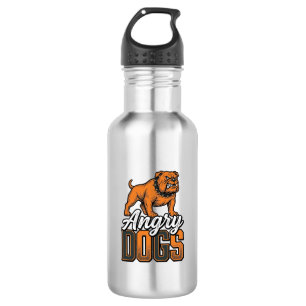 Wütende Hunde Vintage Bulldogge Typografie Design_ Edelstahlflasche