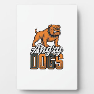Wütende Hunde Vintage Bulldogge Typografie Design_ Fotoplatte