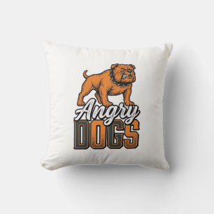 Wütende Hunde Vintage Bulldogge Typografie Design_ Kissen