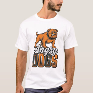 Wütende Hunde Vintage Bulldogge Typografie Design_ T-Shirt