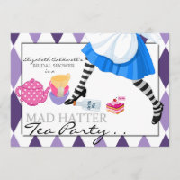 Wütende Hutmacher-Brautparty-Tee-Party Einladung