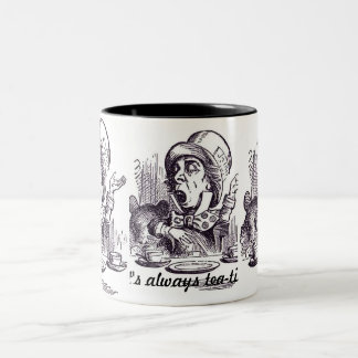 Wütende Hutmacher-Tee-Schale Zweifarbige Tasse