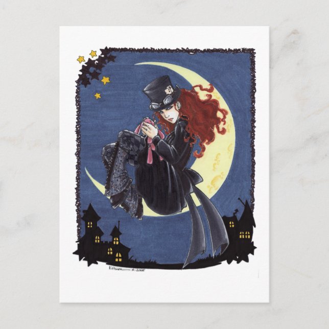 Wütende Hutmacherpostkarte Postkarte (Vorderseite)