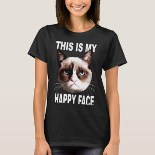 Wütende Katze Das ist mein glückliches Gesicht Sar T-Shirt
