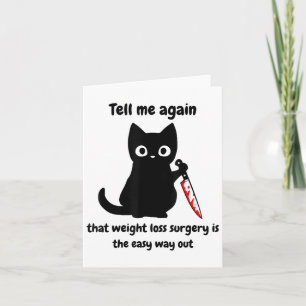 Wütende Katze Gewichtsverlustchirurgie Bariatrisch Karte