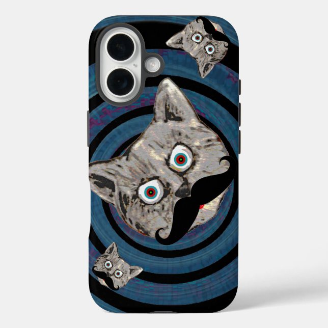 wütende Katze in einer Spirale Case-Mate iPhone Hülle (Rückseite)