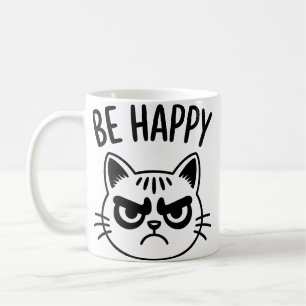 Wütende Katze – Kontrastkunst zum Glücklichsein Kaffeetasse