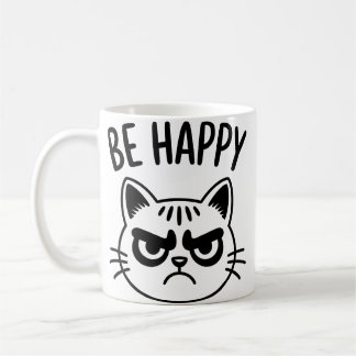 Wütende Katze – Kontrastkunst zum Glücklichsein Kaffeetasse