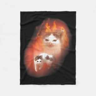 Wütende Katze Meme Lustige Alberne Katze Katzenlie Fleecedecke