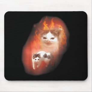 Wütende Katzen-Meme Lustige alberne Katze Katzenli Mousepad