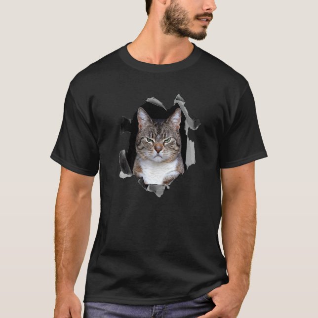 Wütende Katzen-Meme mürrisch T-Shirt (Vorderseite)
