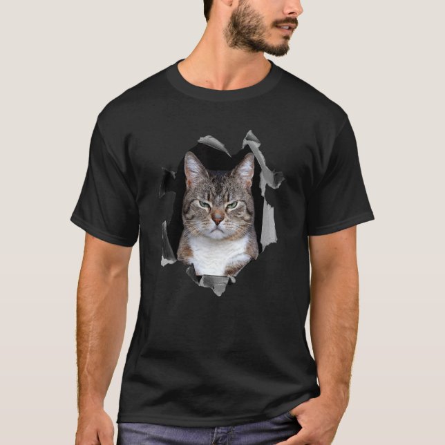 Wütende Katzen-Meme mürrisch T-Shirt (Vorderseite)