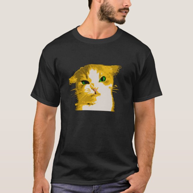 Wütende Kitty Katze T-Shirt (Vorderseite)